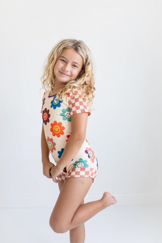 Retro Smiley Leotard