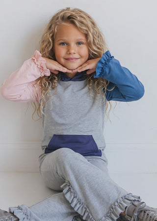 Rosy Gray Lucy Hooded Set