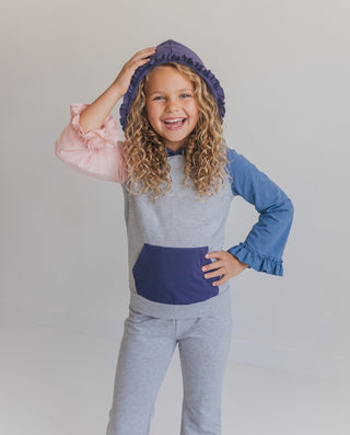 Rosy Gray Lucy Hooded Set