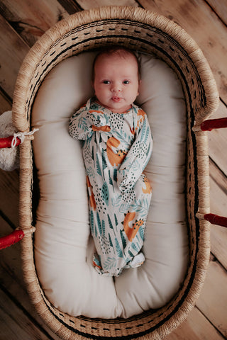 Dinosaur Themed Newborn Knotted Gown