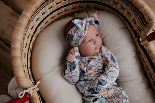 Flower Bloom Knotted Headband Bow