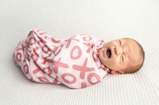 Valentine's Day XOXO Bamboo Newborn Swaddle Blanket