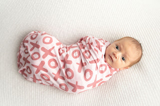 Valentine's Day XOXO Bamboo Newborn Swaddle Blanket
