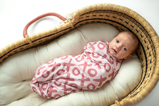 Valentine's Day XOXO Bamboo Newborn Swaddle Blanket