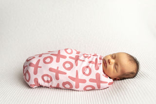 Valentine's Day XOXO Bamboo Newborn Swaddle Blanket