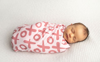 Valentine's Day XOXO Bamboo Newborn Swaddle Blanket