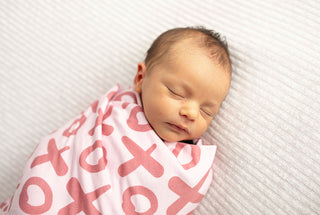 Valentine's Day XOXO Bamboo Newborn Swaddle Blanket