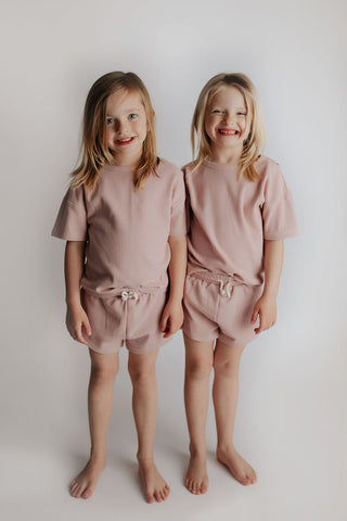 Rose Summer Waffle Top & Bottom Set