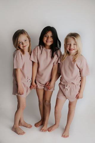 Rose Summer Waffle Top & Bottom Set