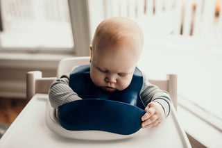 Sailor Blue Silicone Bib with Crumb Catcher