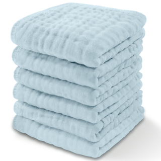 Muslin Washcloths by Comfy Cubs - Sky Blue