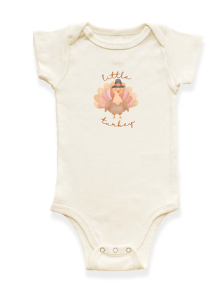 Little Turkey Graphic Organic Baby Bodysuit