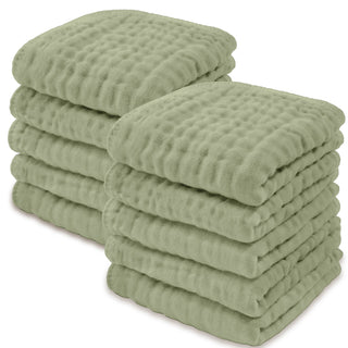 Muslin Washcloths by Comfy Cubs - Sage