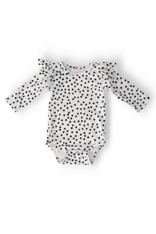 Scattered Dot L/S Flutter Bodysuit