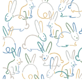 short sleeve twirl dress | bunnies