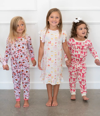 Hot Pink Bow | Two-Piece Pajama Set