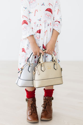 SALE Silver Metallic Girl's Crossbody Purse