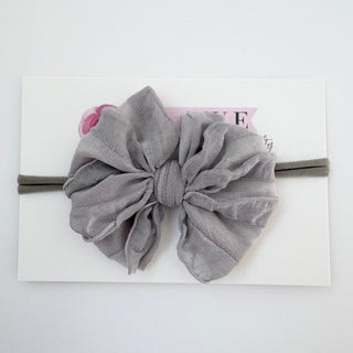 Skinny Mini Ruffled Headband | Sterling