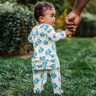 Picnic Organic Cotton Ruffle Footed Romper