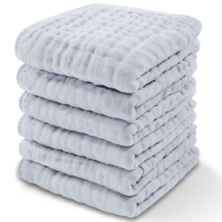 Muslin Washcloths by Comfy Cubs - Slate