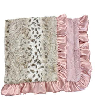 Dusty Pink Snowcat | Luxe Cuddle Blanket