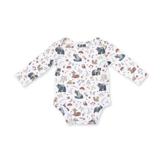 Southern Woodland Animals Green - Long Sleeve Bodysuit