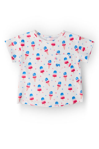 Summer Sweets Ruffle Pocket Tee