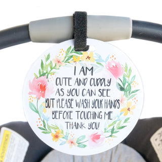 I Am Cute No Touching Newborn Baby Sign