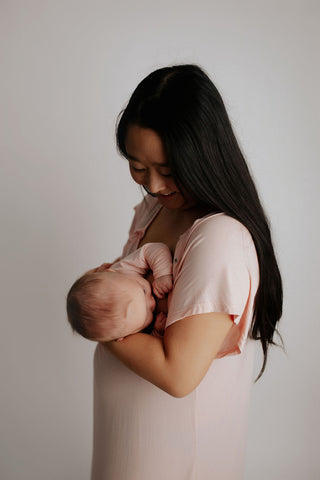 Heavenly Pink Mommy Labor and Delivery Nursing Hospital Gown