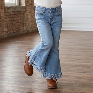 Twirl Fringe Flare Denim Jeans