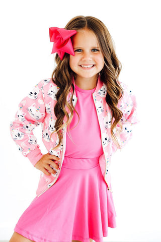Unicorn Kitties Satin Jacket