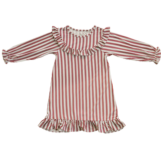 Red Stripe Bamboo Cozy Gown