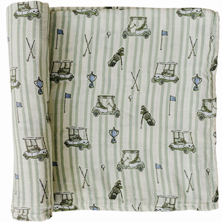 Tee Time Muslin Swaddle Blanket