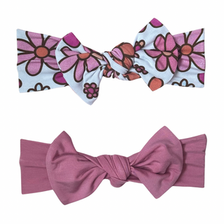Avery + Pink Solid - Headband Set