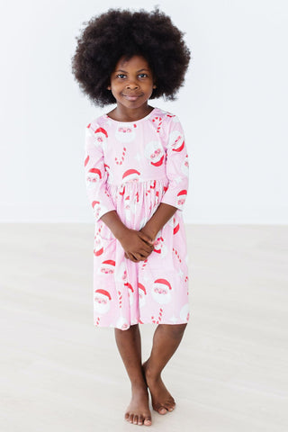 Jingle Bells 3/4 Sleeve Pocket Twirl Dress