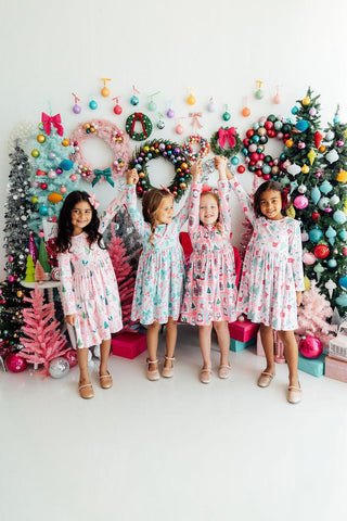 Very Merry L/S Pocket Twirl Dress