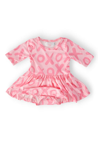 XOXO 3/4 Sleeve Twirl Bodysuit