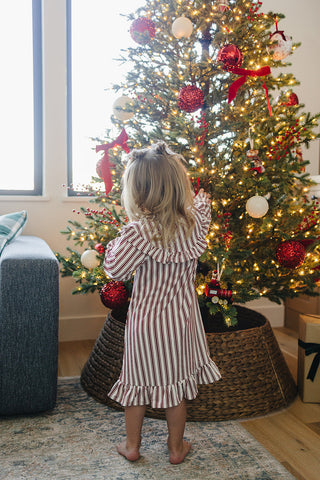 Red Stripe Bamboo Cozy Gown