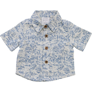 Santorini Linen Button Up Shirt