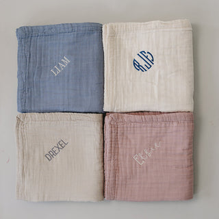 Dusty Blue Muslin Quilt