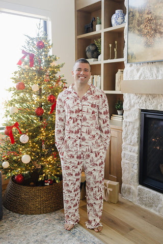 Adult Holiday Toile Lounge Set