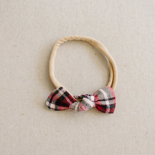 Red Plaid Hair Bow