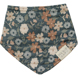 Midnight Floral Muslin Bib-