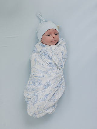 Baby Blue Bamboo Newborn Knot Hat