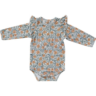 Dainty Meadow Ruffle Sleeve Bamboo Bodysuit-