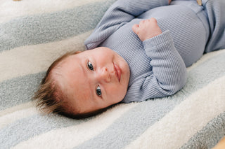 Blue Stripe Plush Blanket