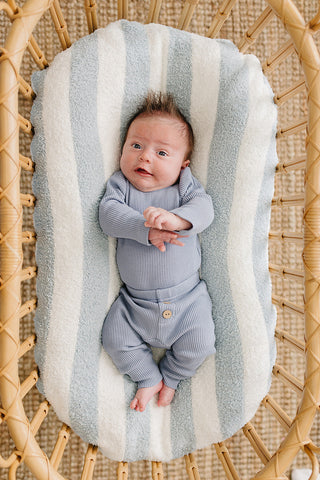 Blue Stripe Plush Blanket