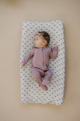 Country Garden Floral Muslin Changing Pad Cover