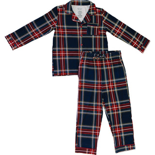 Christmas Plaid Collared Lounge Set