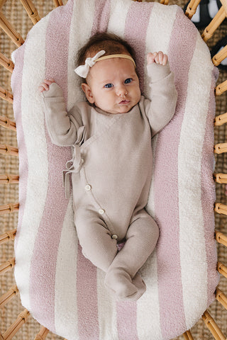 Pink Stripe Plush Blanket